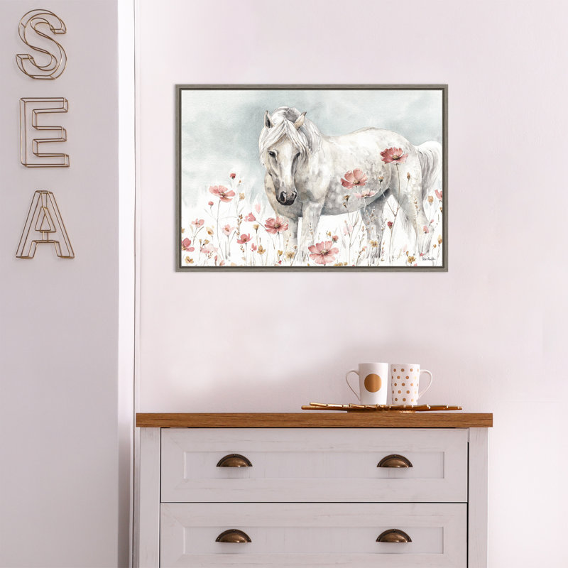 Harriet Bee Carrick Canvas 'Wild Horses II' Framed Art Wayfair